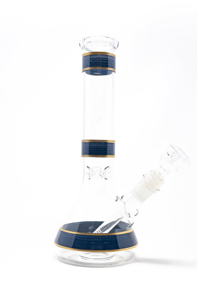 10" Black Stripe Beaker Bong w/ Ice Catcher