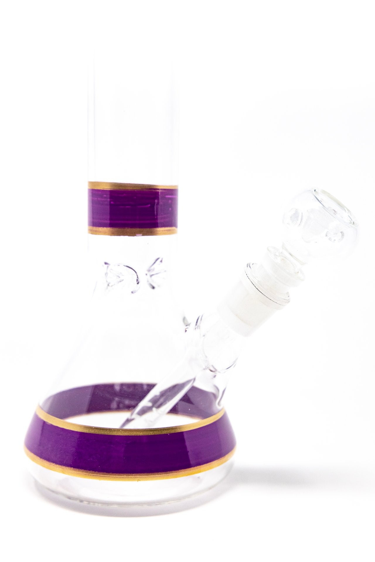 10" Purple Stripe Beaker Bong w/ Ice Catcher