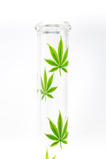 14" Green Leaf Beaker Bong w/ Ice Catcher