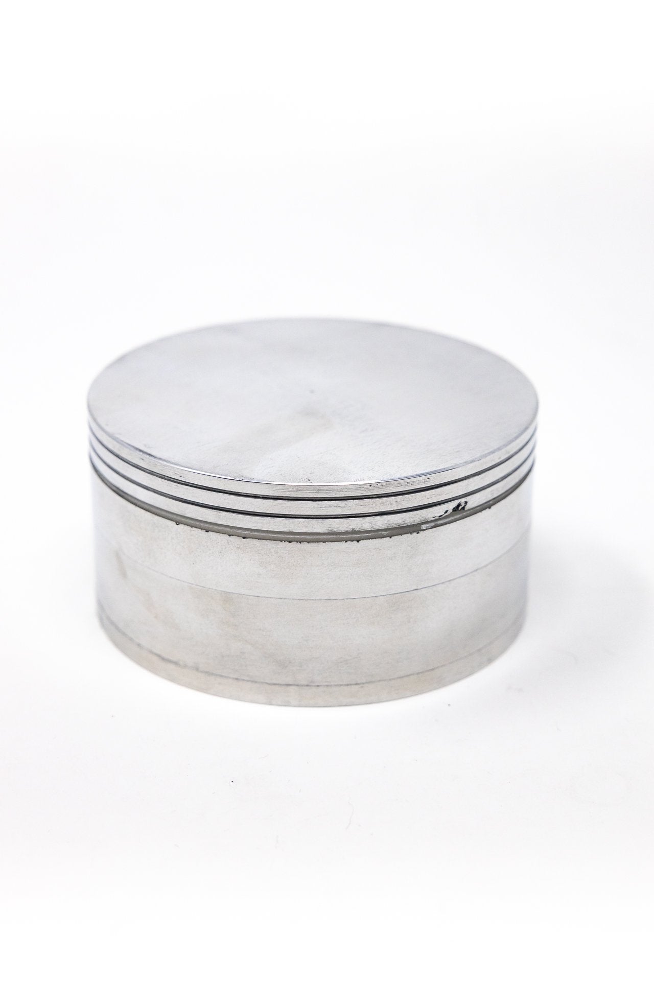 4-Piece Herb Magnetic 4 Inches Silver Metal Grinder - 100mm