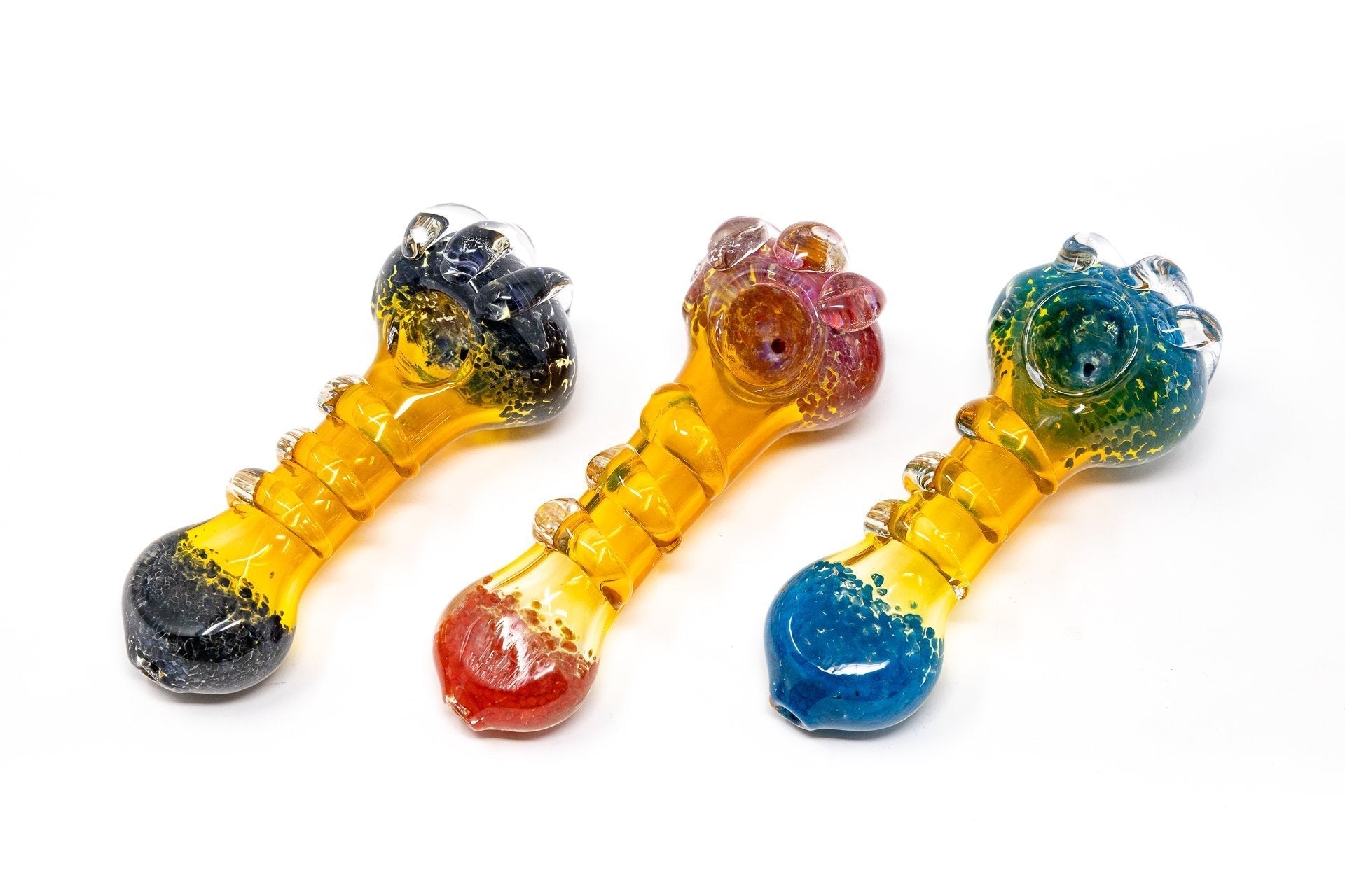 5" Splatter Bear Claw Hand Pipe StonedGenie.com