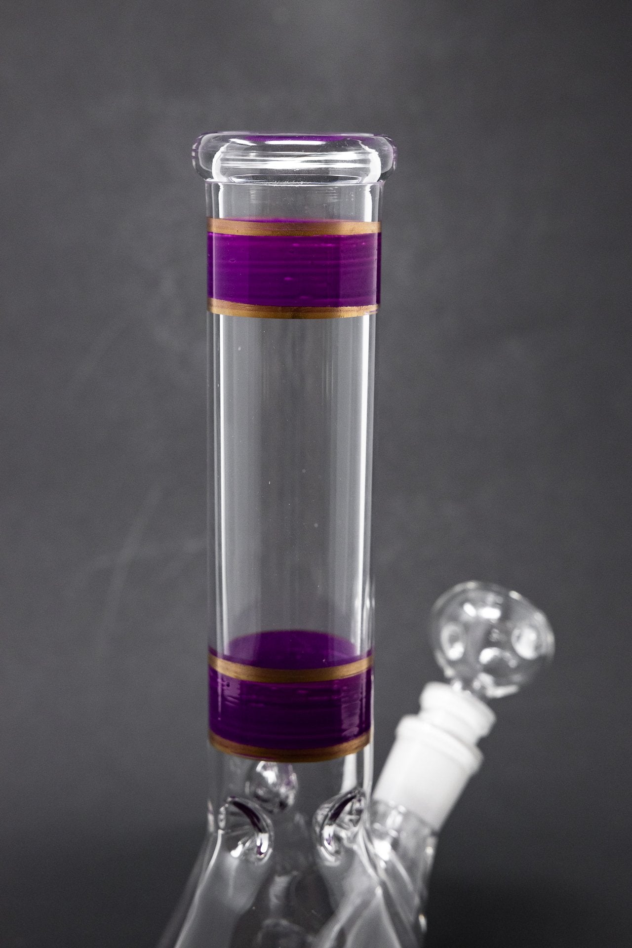 10" Purple Stripe Beaker Bong w/ Ice Catcher