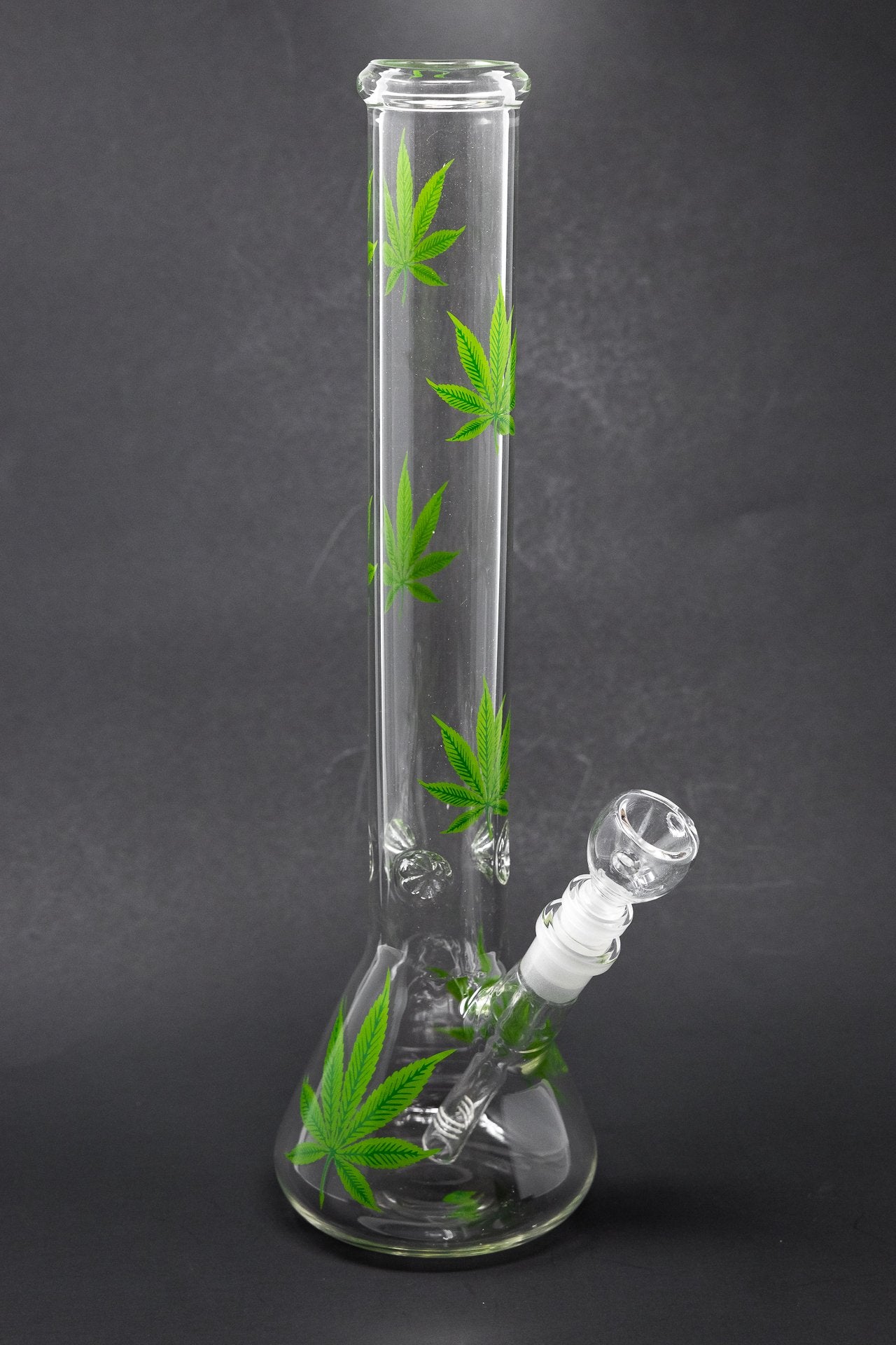 14" Green Leaf Beaker Bong w/ Ice Catcher