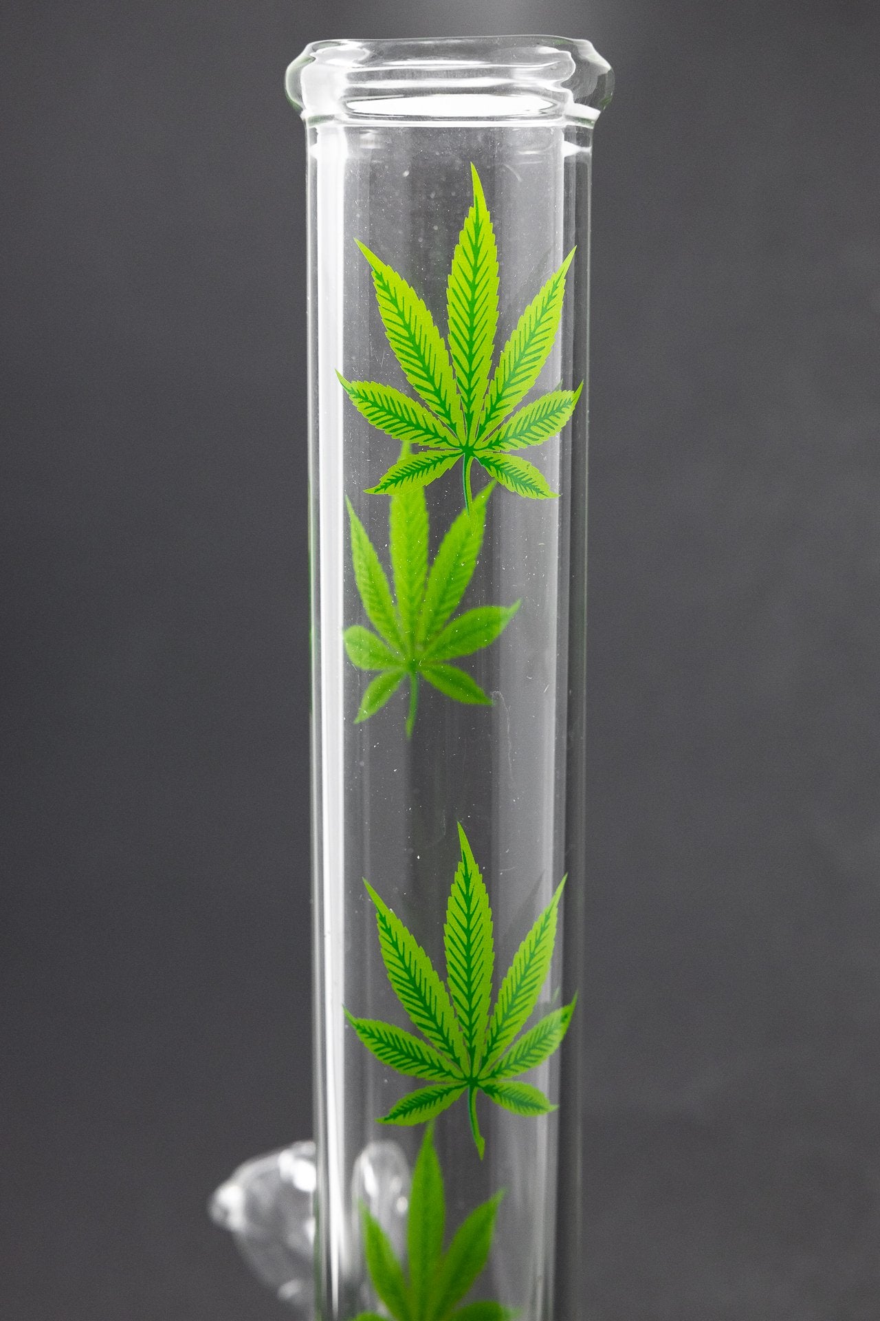 14" Green Leaf Beaker Bong w/ Ice Catcher