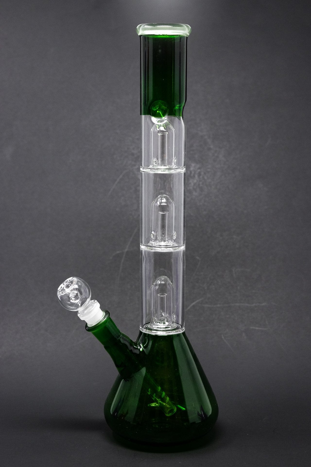 14" Neon Triple Percolator Neon Bong w/ Ice Catcher