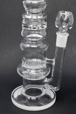 14" White Double Honeycomb Bong