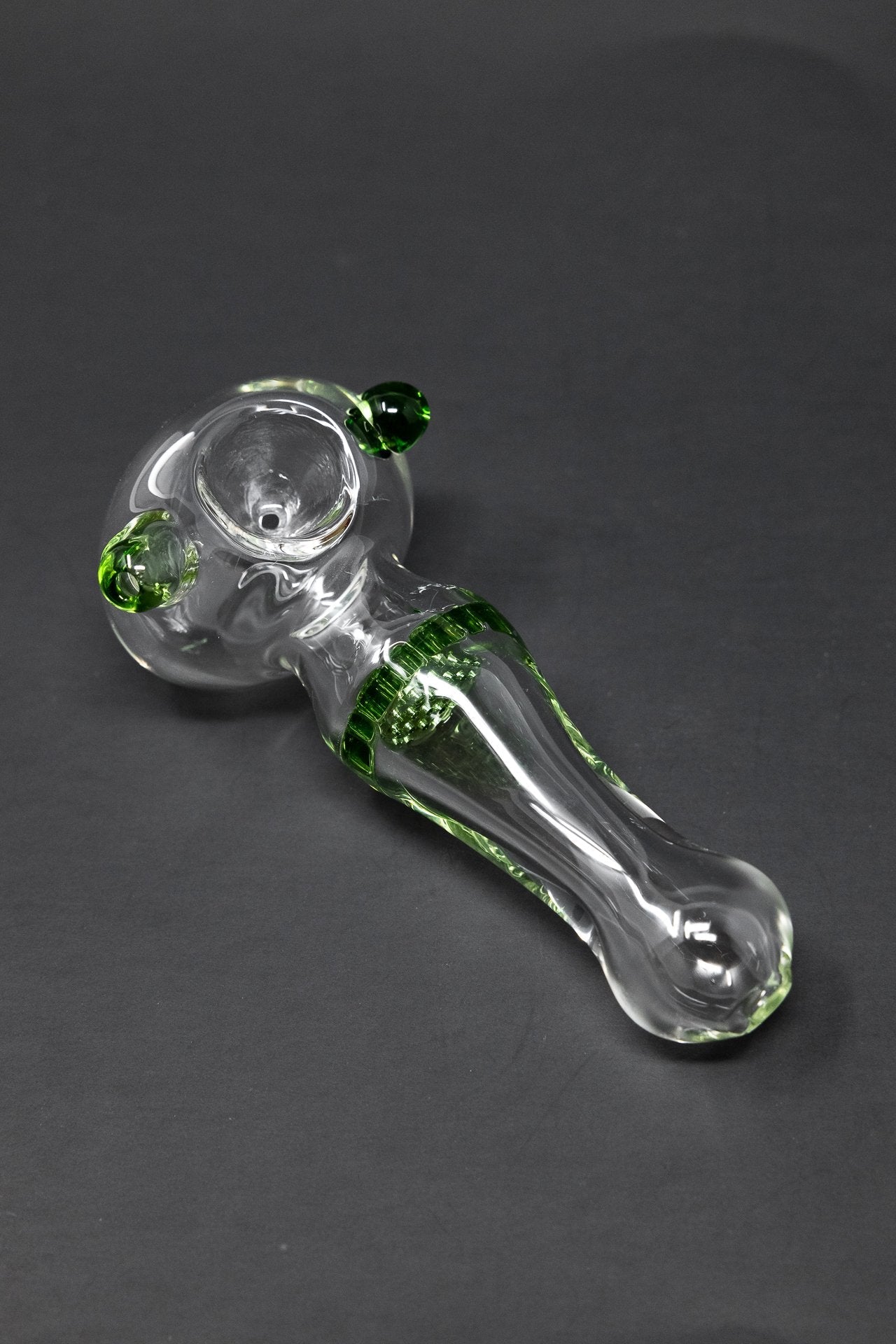 4" Green Honeycomb Filter Glass Hand Smoking Pipe w/ Carb Hole StonedGenie.com