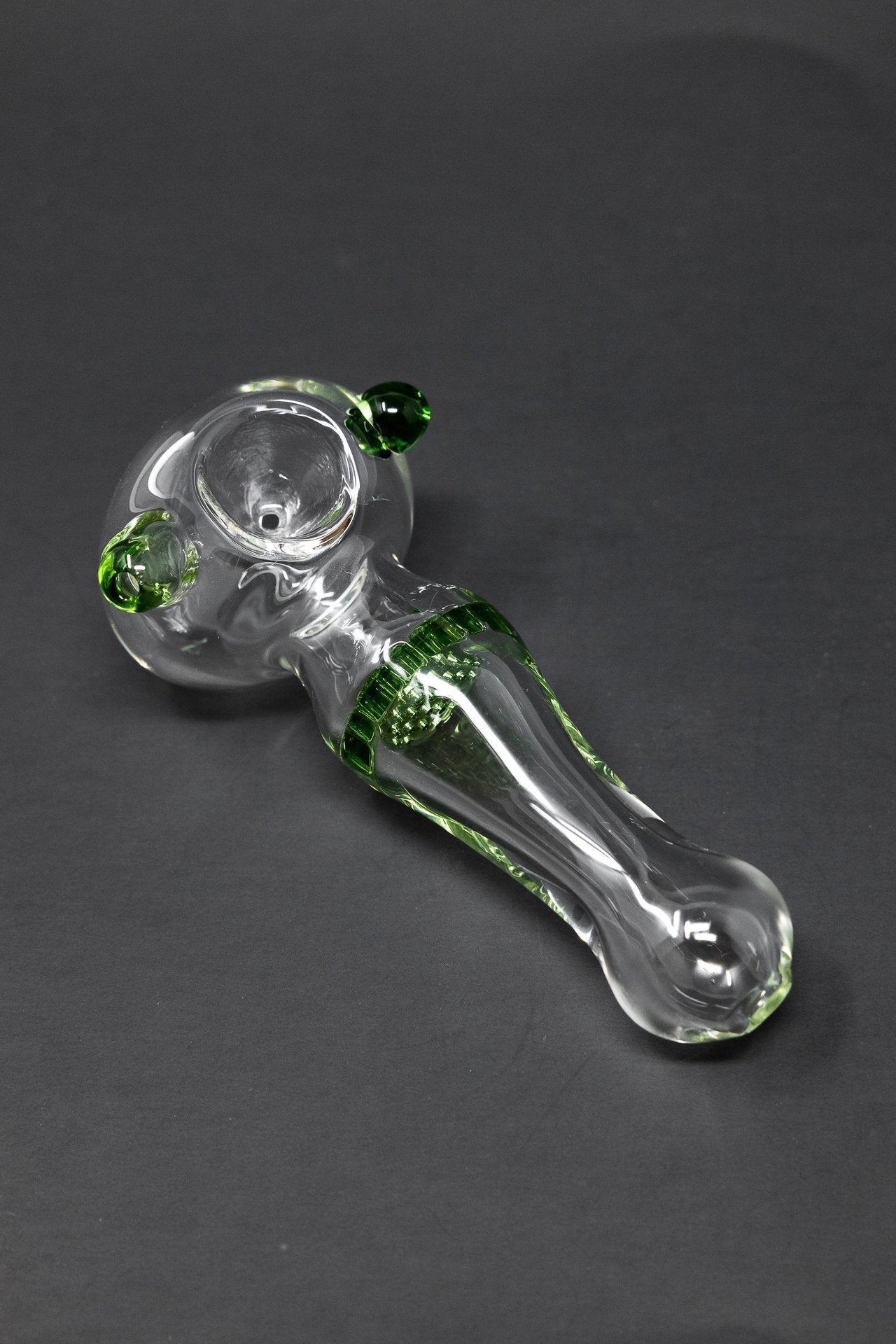 4" Green Honeycomb Filter Glass Hand Smoking Pipe w/ Carb Hole StonedGenie.com