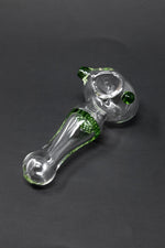 4" Green Honeycomb Filter Glass Hand Smoking Pipe w/ Carb Hole