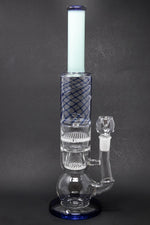 Blue 16" Thick Bubble Bottom Honeycomb Bong StonedGenie.com Bong