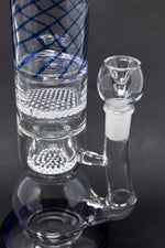 Black 16" Thick Bubble Bottom Honeycomb Bong StonedGenie.com Bong