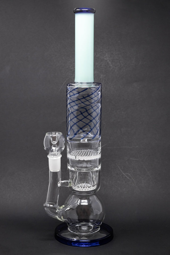 Gray 16" Thick Bubble Bottom Honeycomb Bong StonedGenie.com Bong