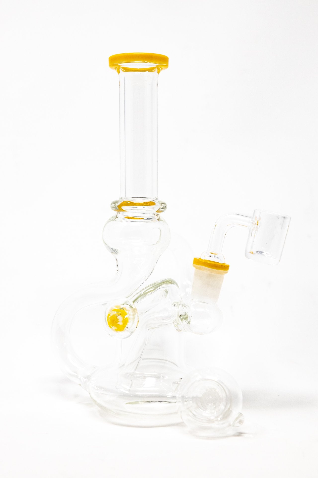6" Yellow Tip Recycler Dab Rig