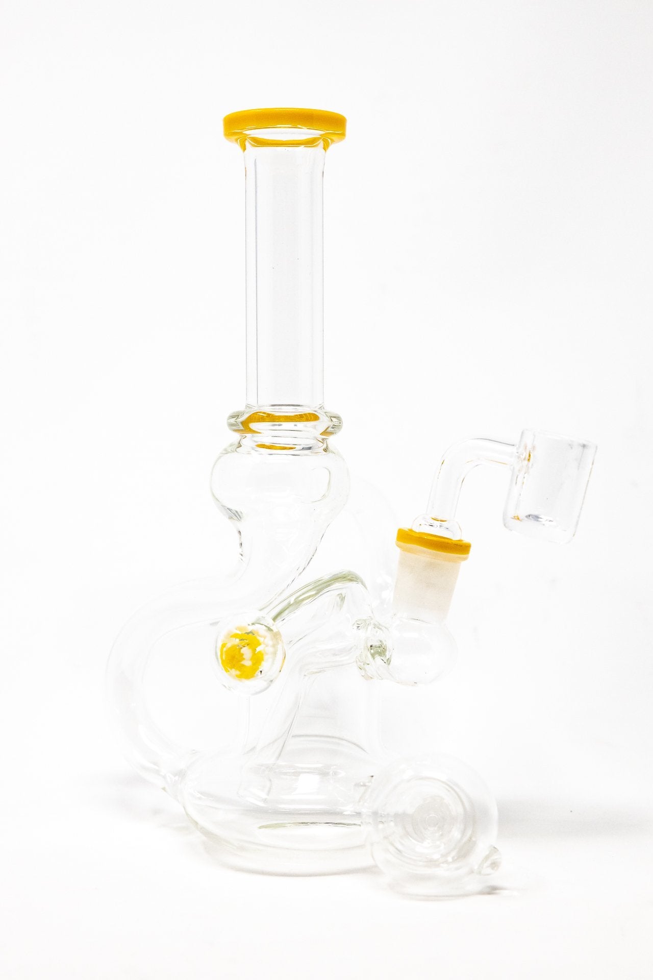 6" Yellow Tip Recycler Dab Rig