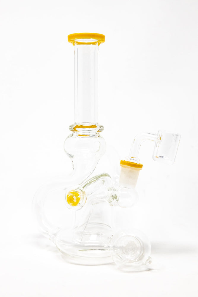 6" Yellow Tip Recycler Dab Rig