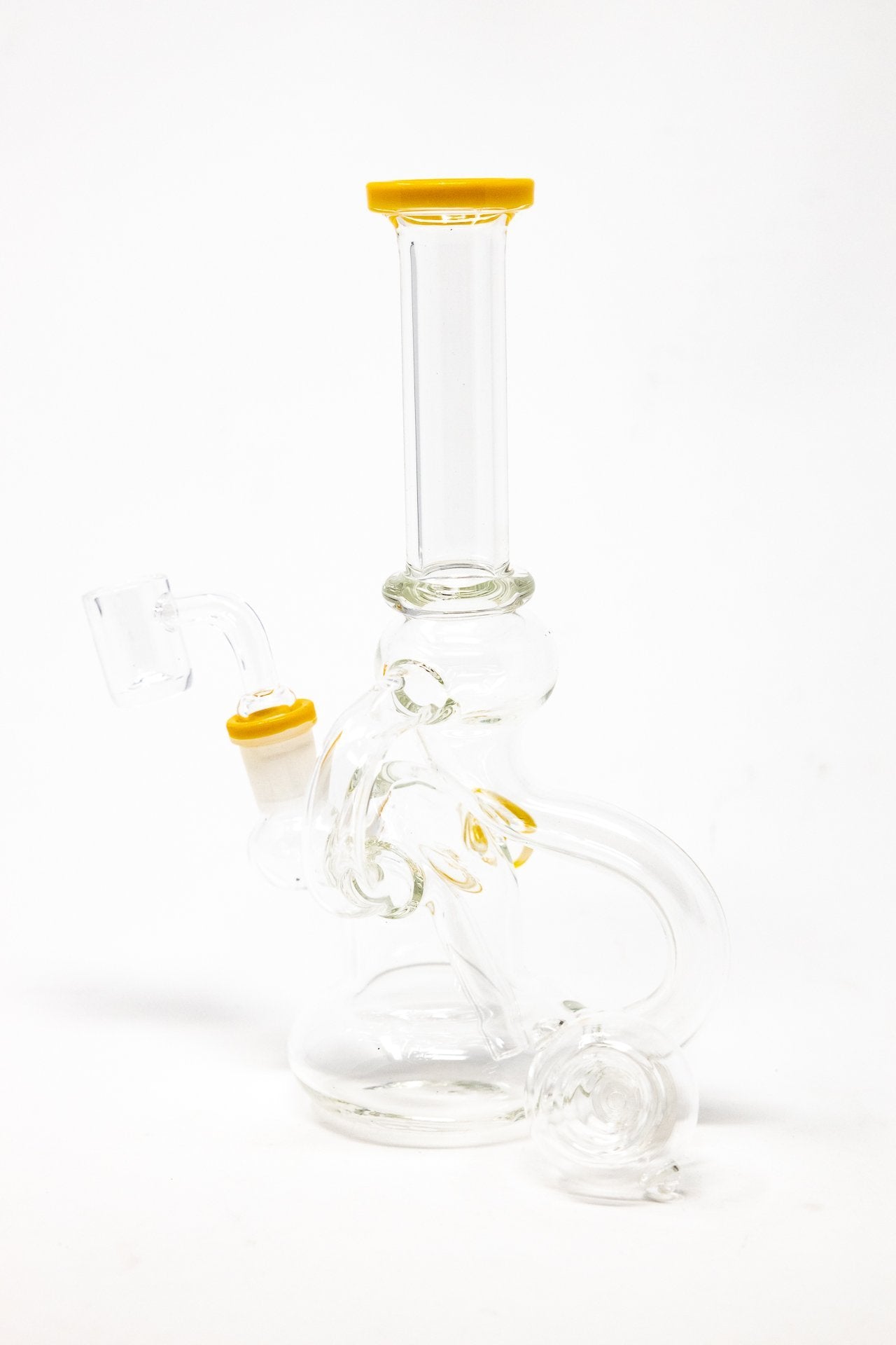 6" Yellow Tip Recycler Dab Rig