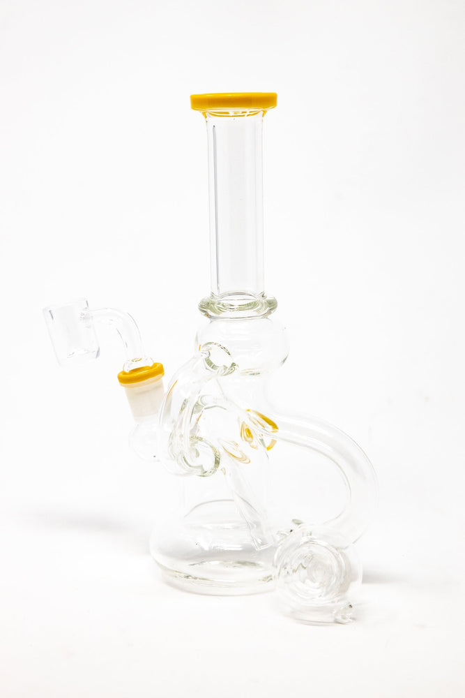 6" Yellow Tip Recycler Dab Rig