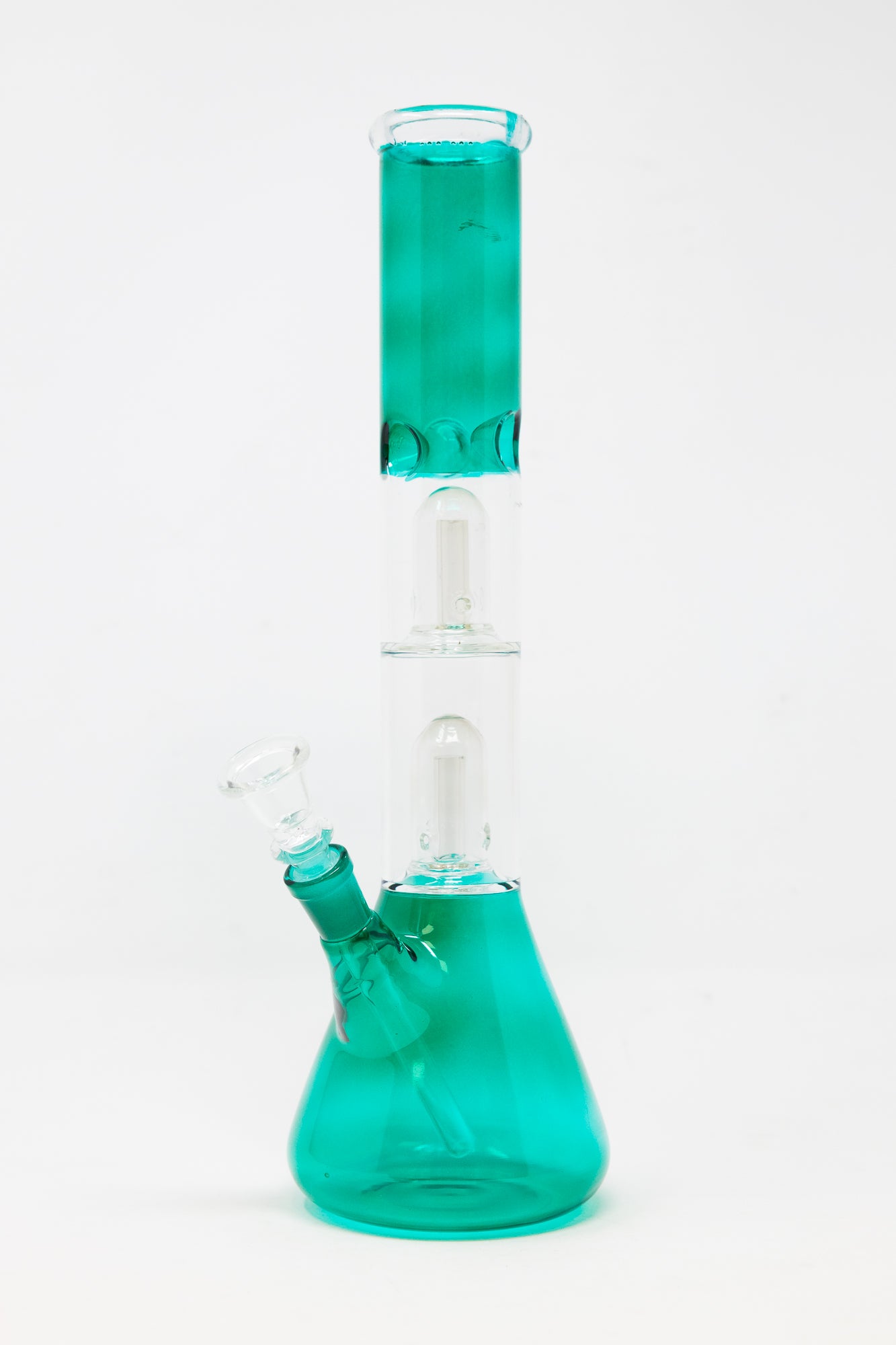 12" Aqua Double Percolator Bong