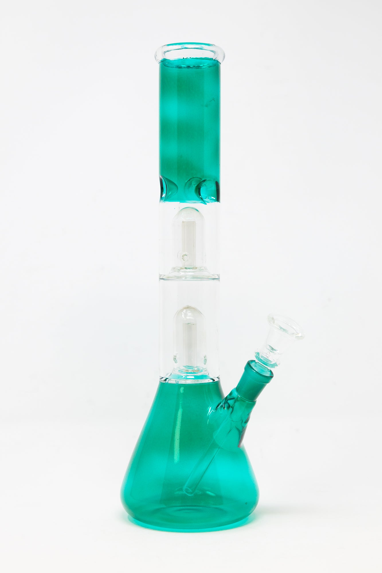 12" Aqua Double Percolator Bong