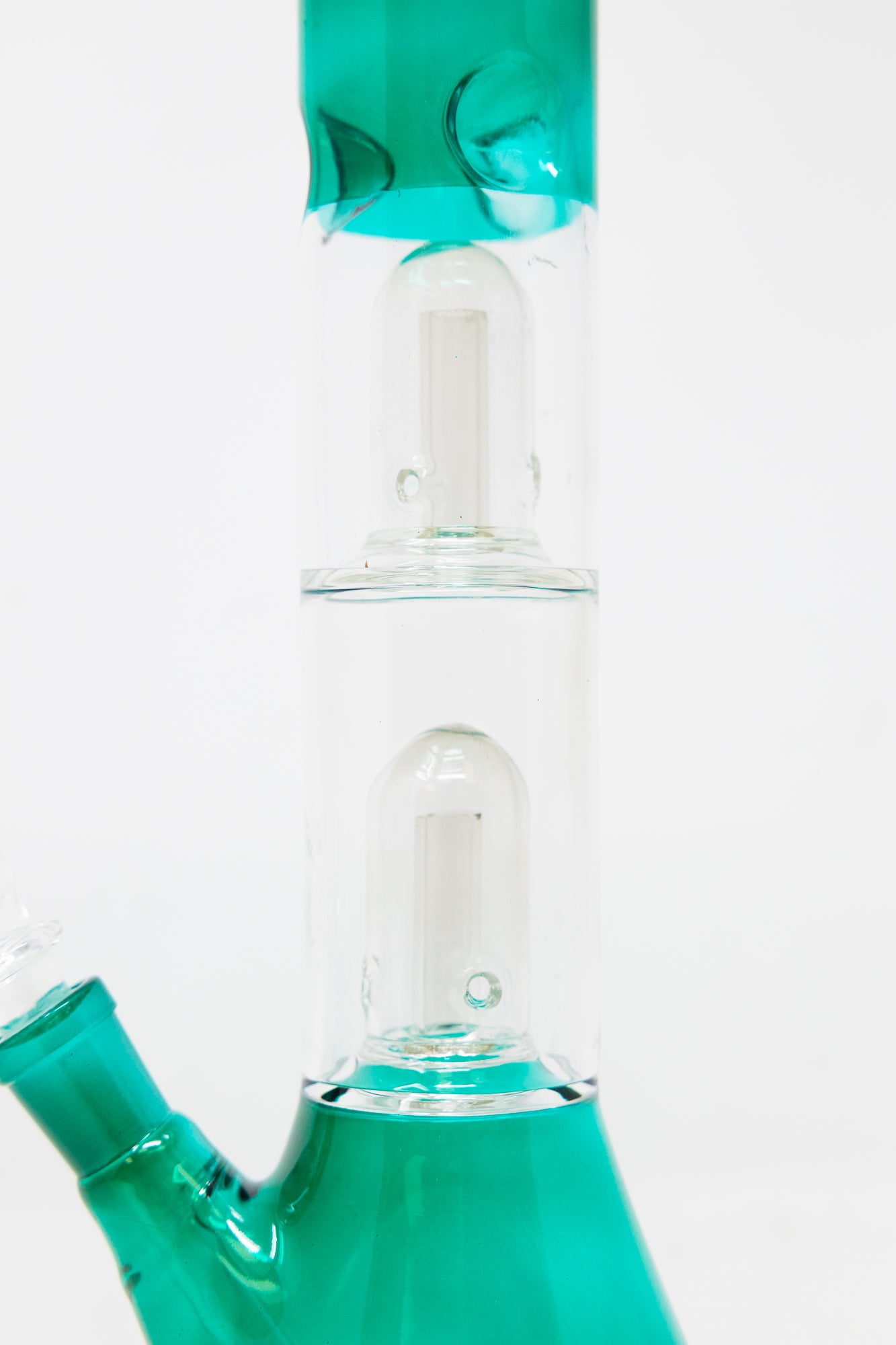 12" Aqua Double Percolator Bong