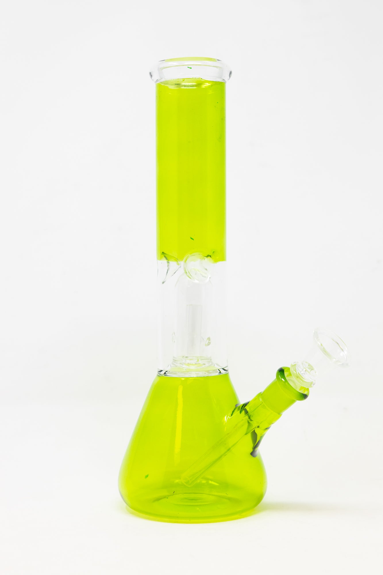 10" Yellow/Green Single Percolator Bong