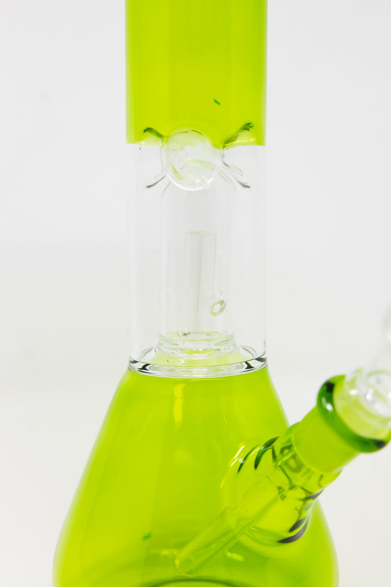 10" Yellow/Green Single Percolator Bong