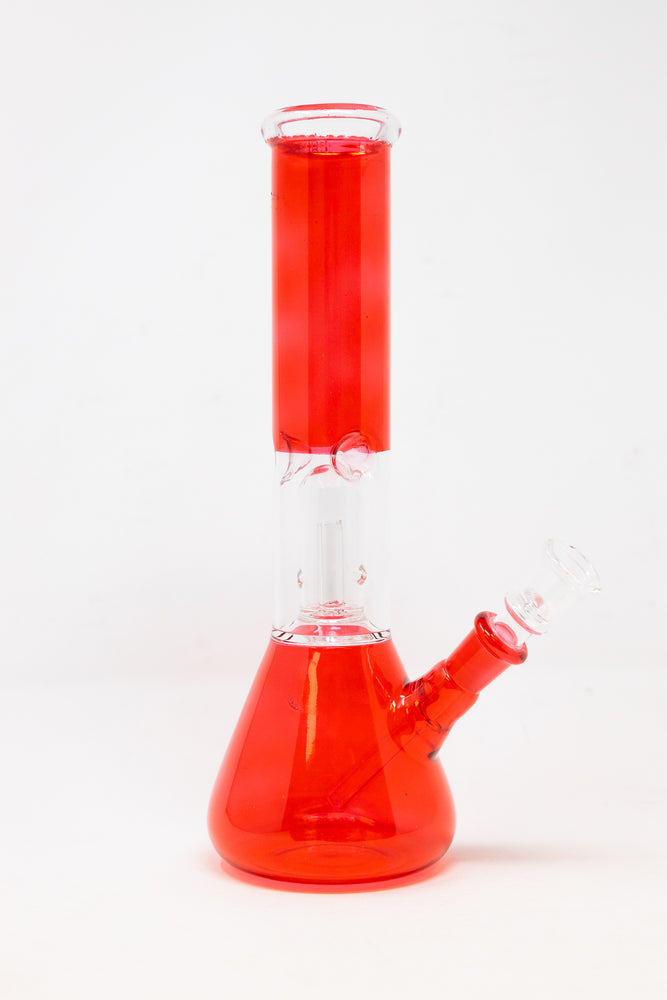 10" Red Single Percolator Bong