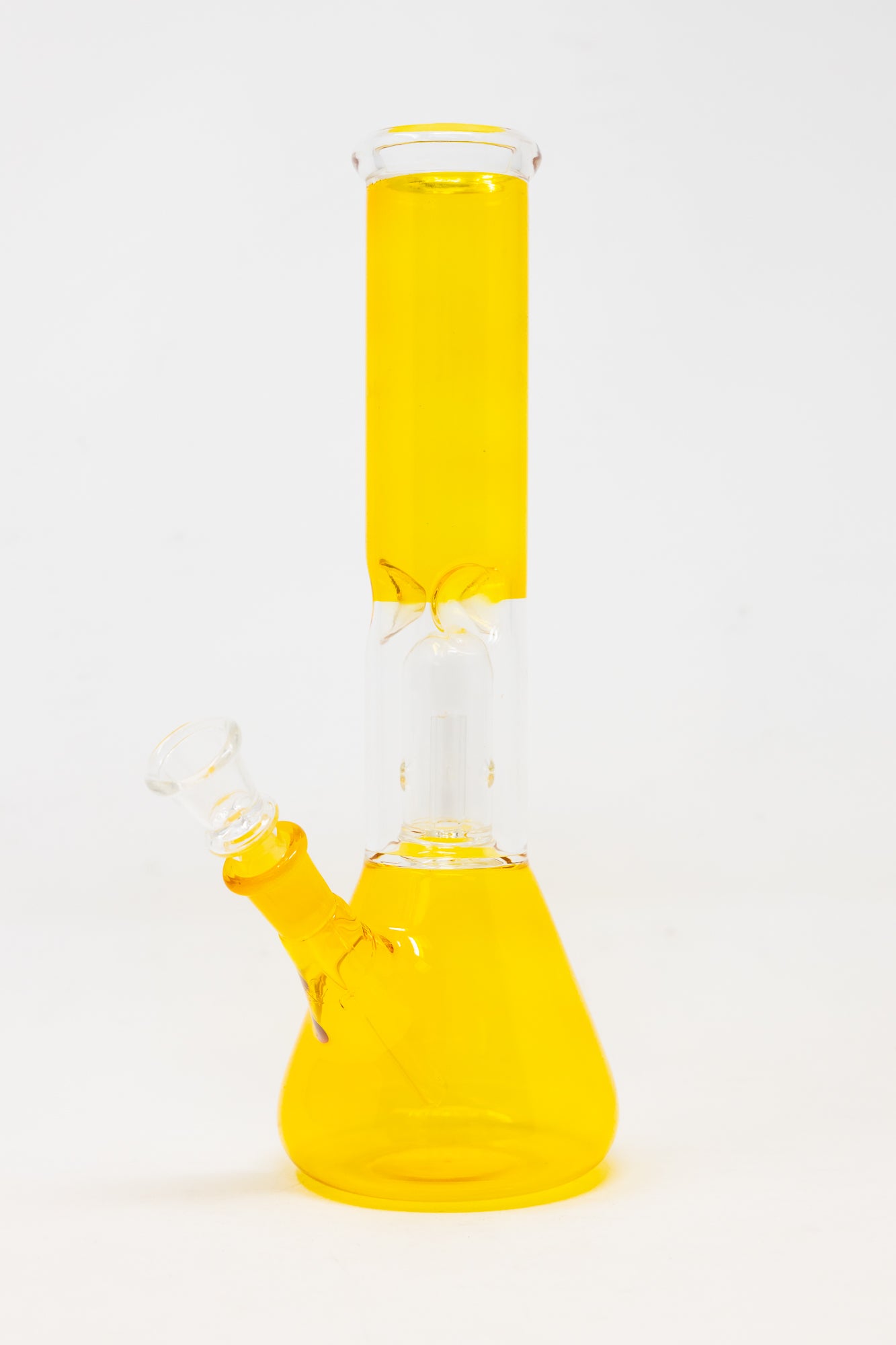 10" Yellow Single Percolator Bong