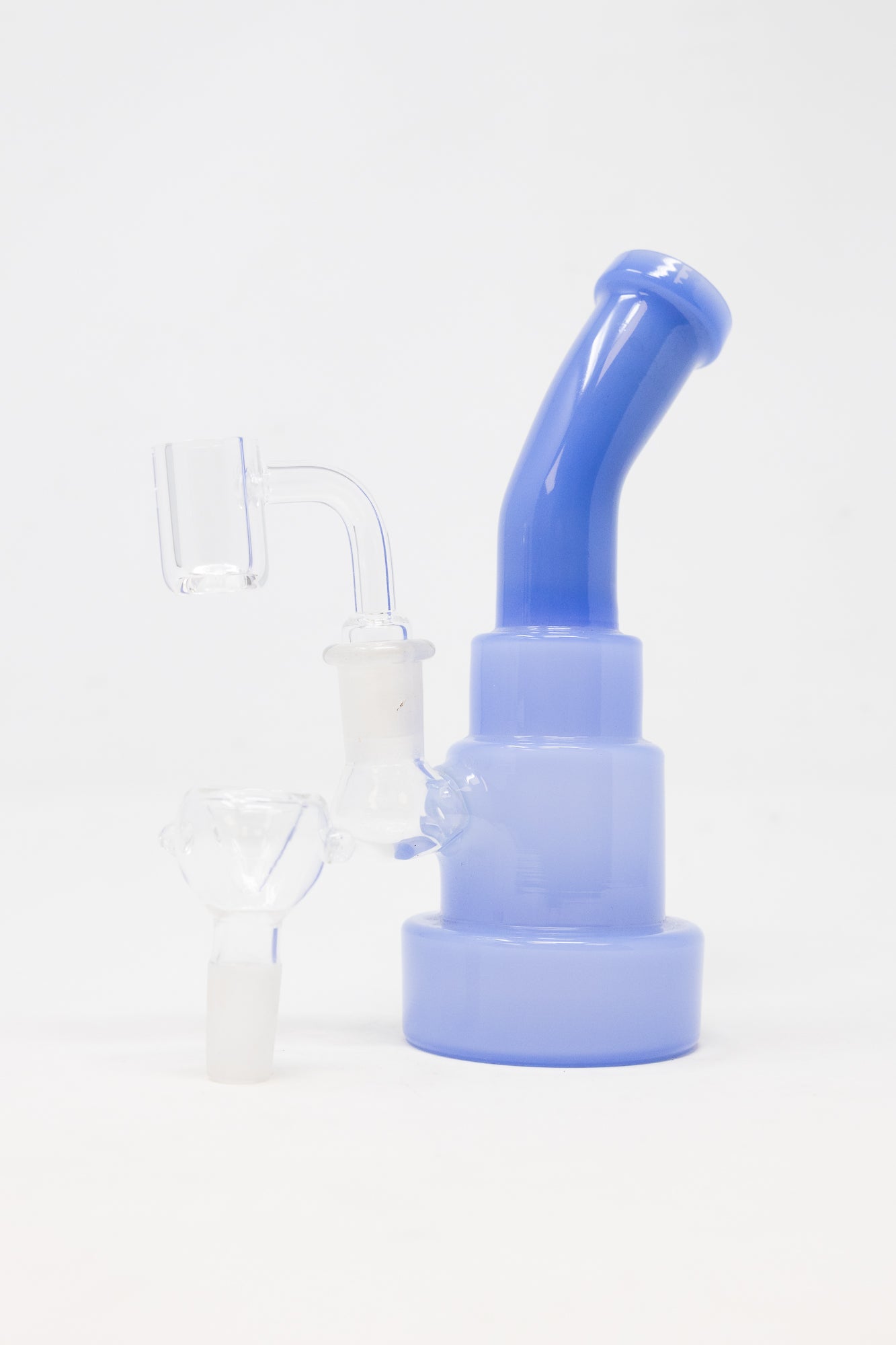 6" Baby Blue Shower Bend Dab Rig