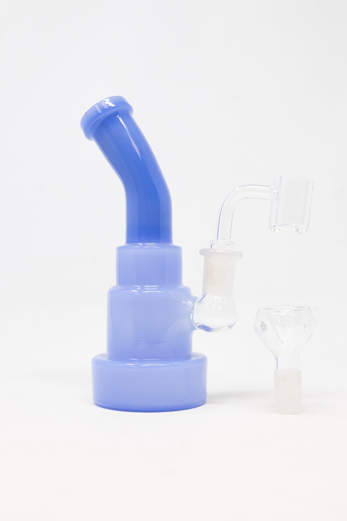 6" Baby Blue Shower Bend Dab Rig