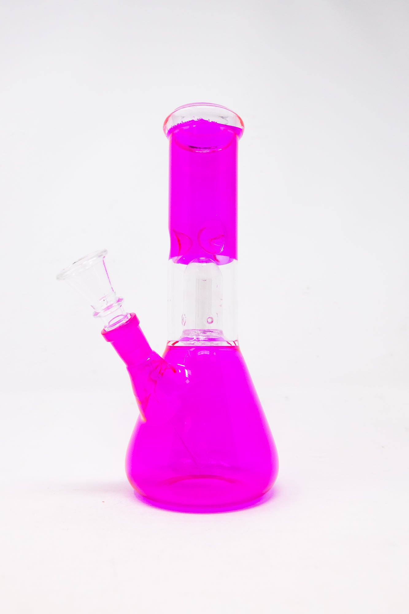 8" Pink Single Percolator Bong w/ Ice Catcher