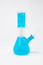 8" Teal Single Perk Bong w/ Ice Catcher