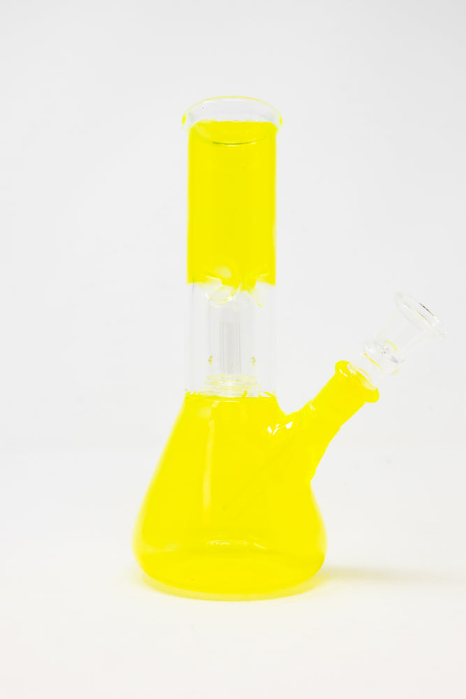 8" Neon Yellow Single Percolator Bong