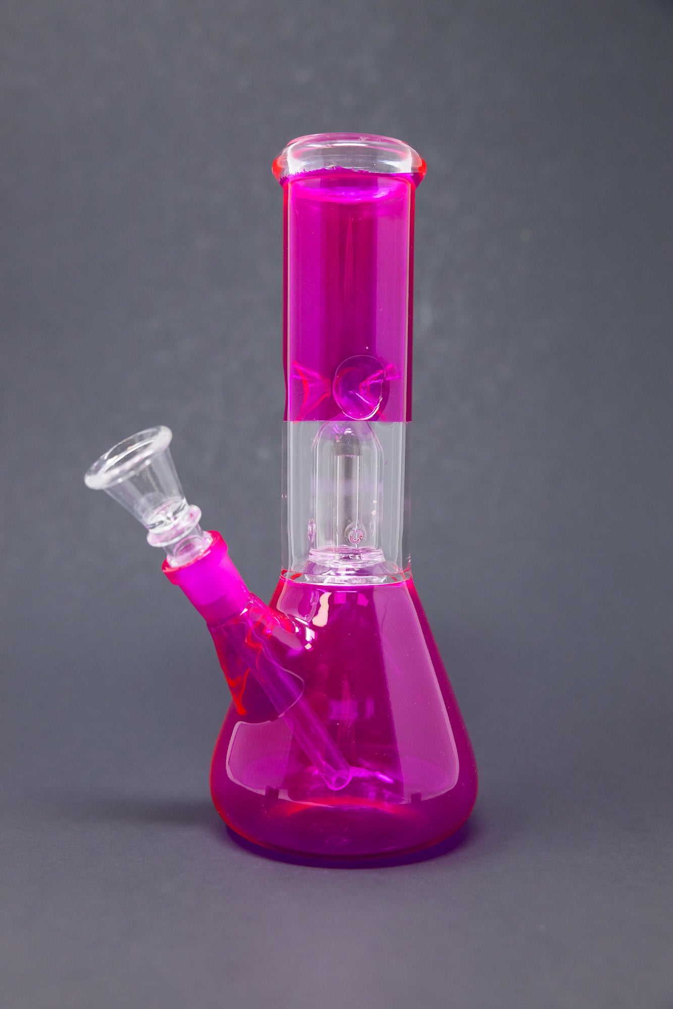 8" Pink Single Percolator Bong w/ Ice Catcher