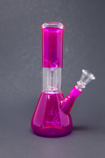 8" Pink Single Perk Bong w/ Ice Catcher