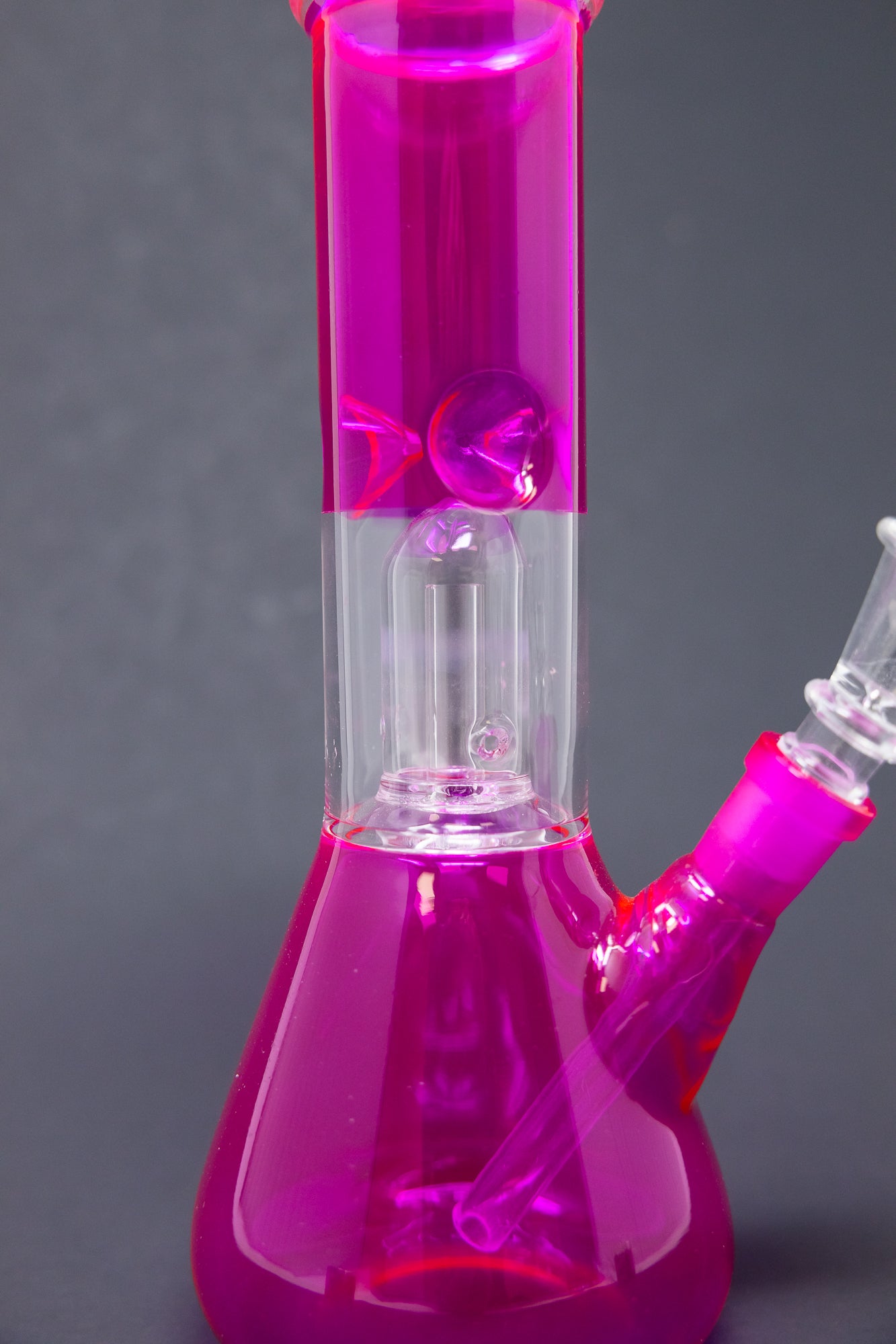 8" Pink Single Percolator Bong w/ Ice Catcher
