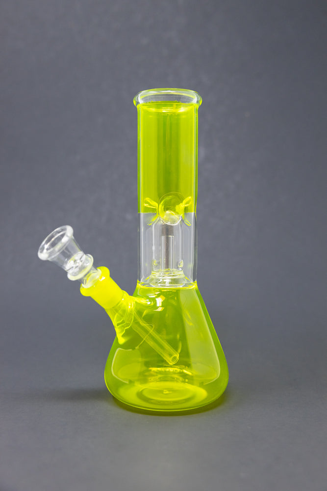 8" Neon Yellow Single Percolator Bong