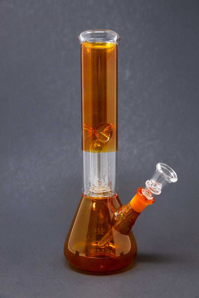 10" Orange Single Percolator Bong
