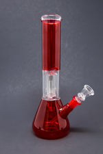 10" Red Single Percolator Bong