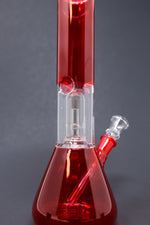 10" Red Single Percolator Bong