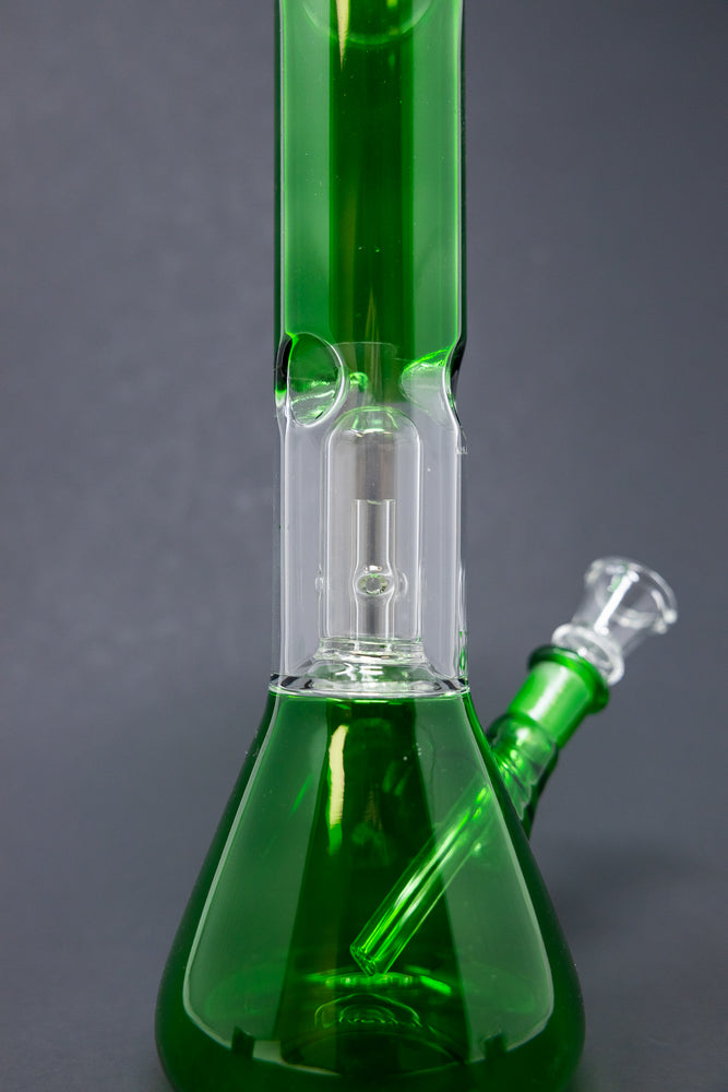 10" Green Single Percolator Bong