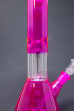 10" Neon Pink Single Percolator Bong