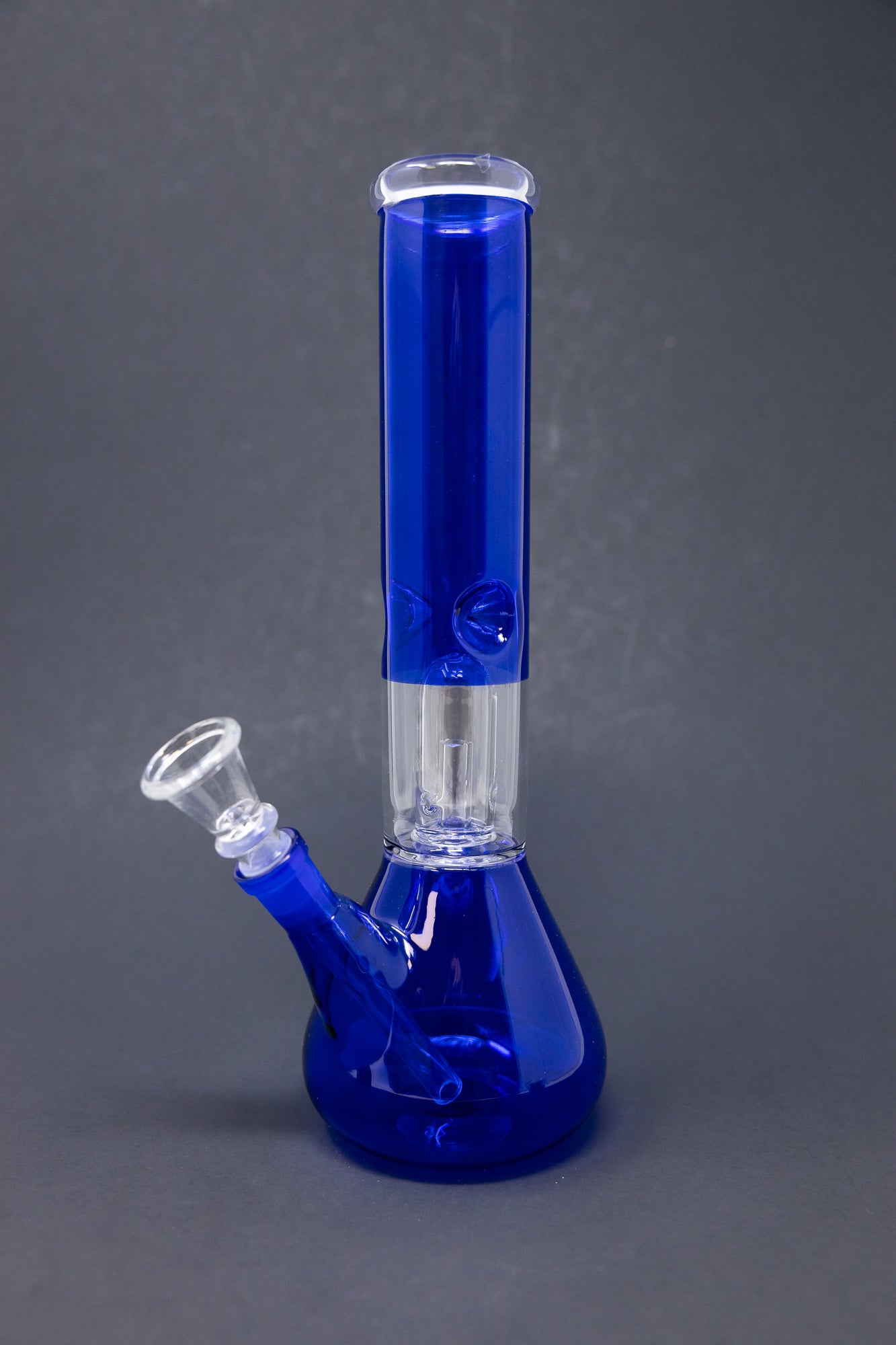 10" Dark Blue Single Percolator Bong
