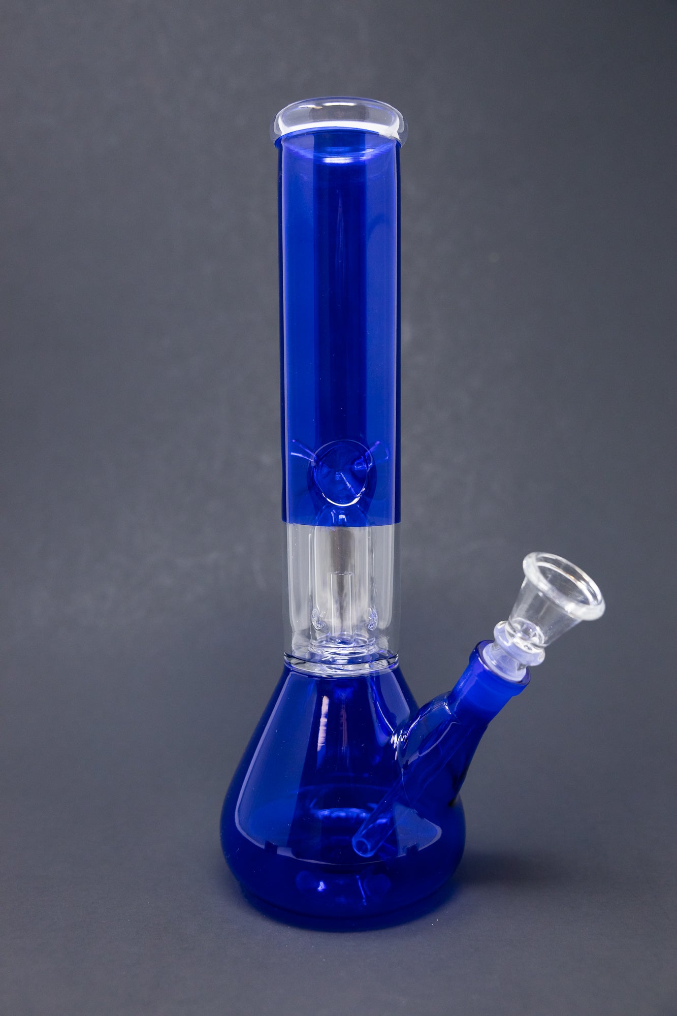 10" Dark Blue Single Percolator Bong