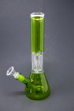 10" Yellow/Green Single Percolator Bong