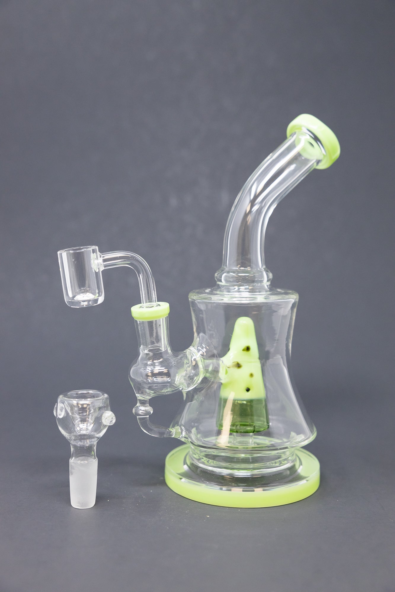 7" Mint Green Watermelon Dab Rig StonedGenie.com