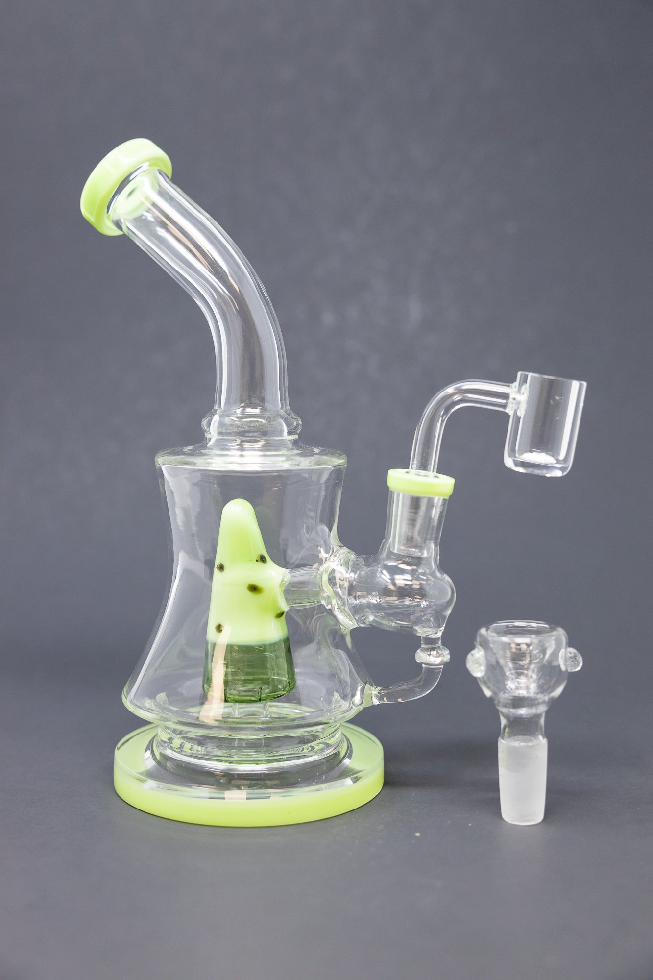 7" Mint Green Watermelon Dab Rig StonedGenie.com