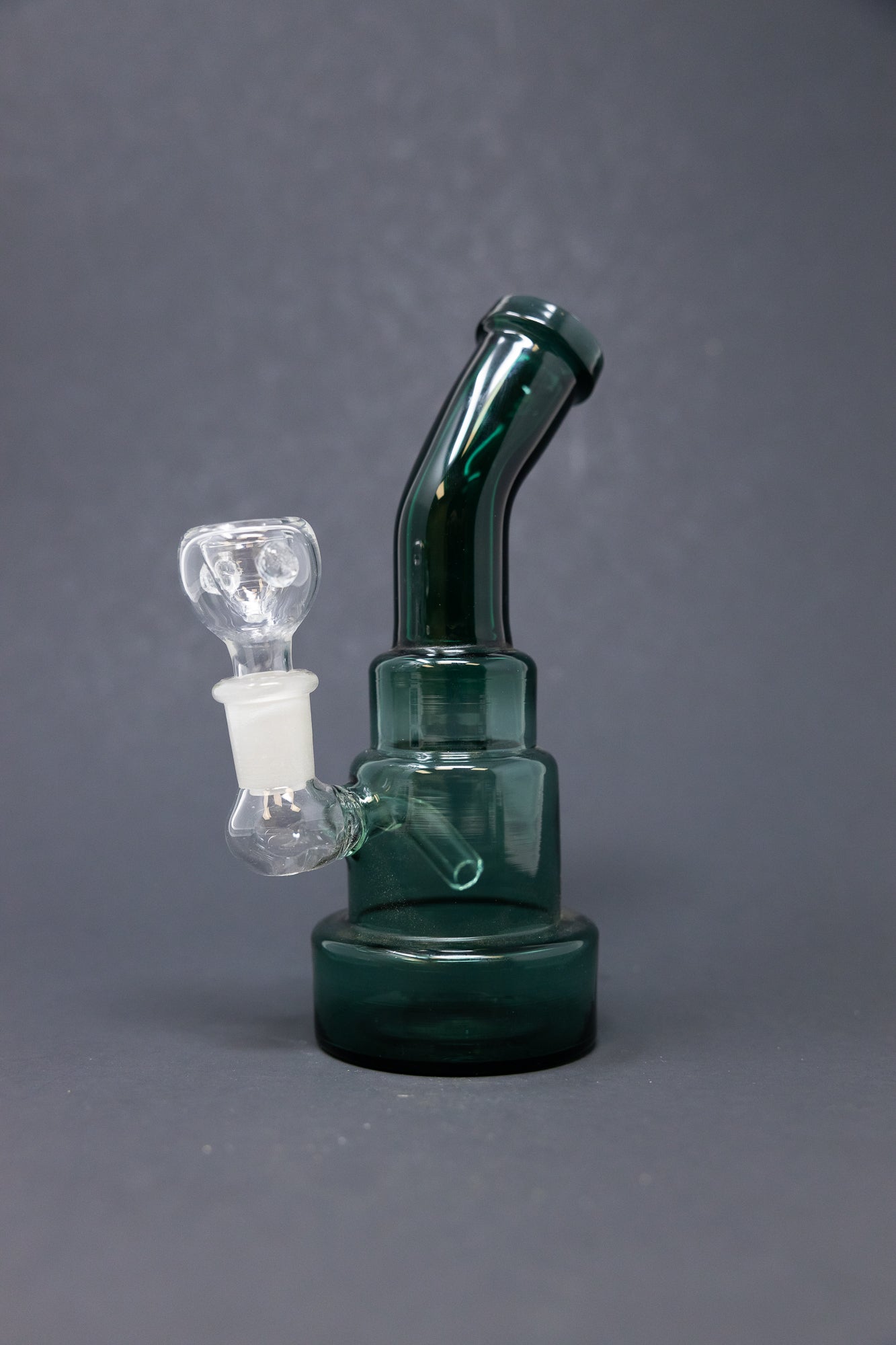 6" Dark Green Shower Bend Bong