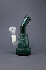 6" Dark Green Shower Bend Bong