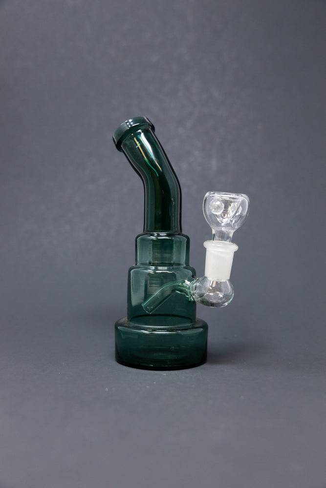 6" Dark Green Shower Bend Bong